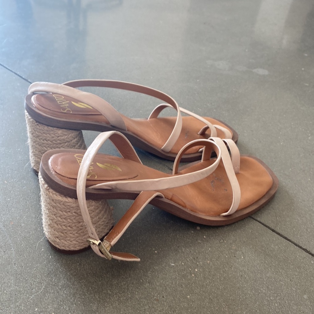 Summer wicker sandals.